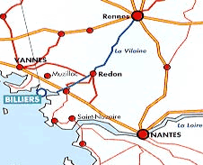 VANNES à 30 kms - NANTES à 90 kms - RENNES à 130 kms